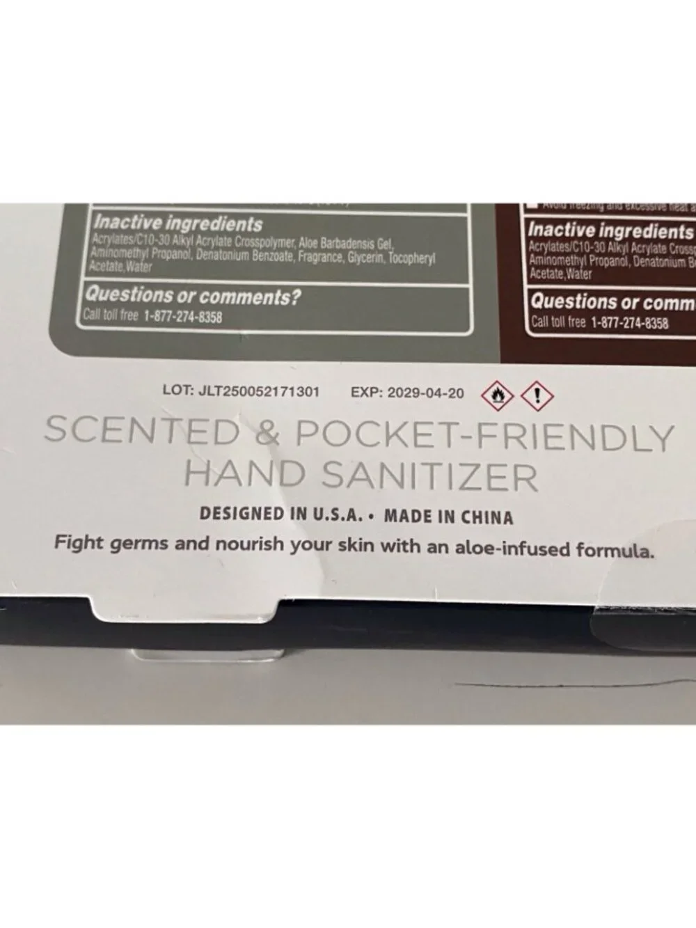 3 Pk 0.94 Fl Oz Smart Care Scented Hand Sanitizer Spray Musk Cedar W/Sleeve NEW